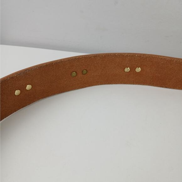 Lovestrength SZ S 1" Genuine Golden Oak Leather Belt with Star Embelishments NEW - Picture 6 of 7
